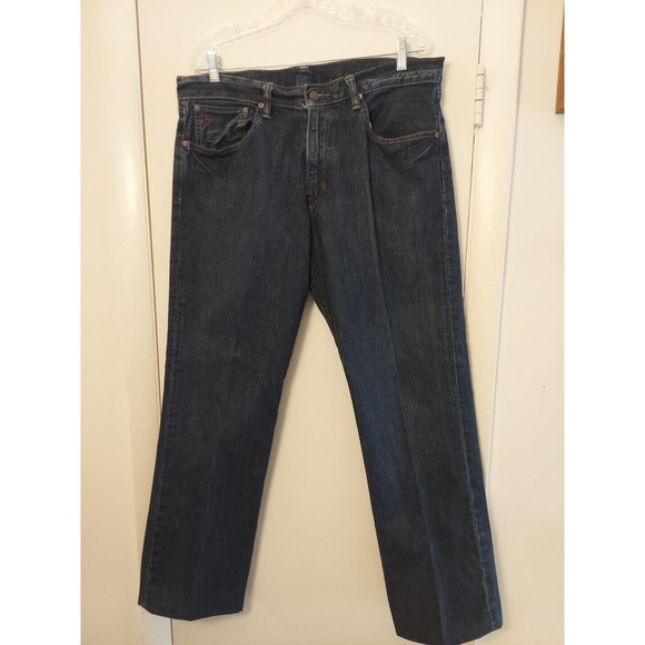 Ralph Lauren Polo Mens 33l5 x 32 Jeans RN 41381 Blue 867 Classic Fit Dark Wash - Picture 1 of 14